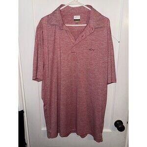 Greg Norman Mens 2XL Pink PlayDry Short Sleeve Polo Golf Shirt